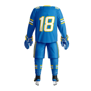 Uniforme de hockey sur glace unisexe de qualité supérieure, réversible, respirant, imprimé, avec logo personnalisé, ensemble toutes tailles, vente en gros pour équipes OEM - Product Image 4