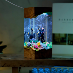 Lámpara de Anime, Lámpara de Resina Epoxi, Lámpara de Resina Epoxi Personalizada, Lámpara de Arte de Madera y Resina, Luz Nocturna Personalizada, Regalo Hecho a Mano, Regalo de Navidad - Product Image 6