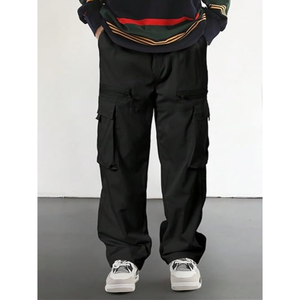 Pantalones Cargo informales para hombre, cintura elástica con cordón, pantalones transpirables para hombre, pantalones para correr, pantalones de chándal cónicos - Product Image 1