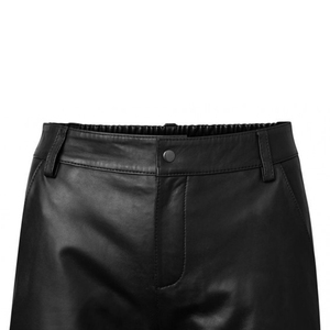 <b>Men's</b> Casual Sports <b>Leather</b> <b>Shorts</b> Custom Waist Size Vintage Decoration OEM Factory Wholesale - Product Image 6