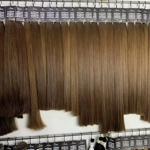 Qualité de luxe 100g en vrac 26 pouces Extensions de cheveux vietnamiens droits naturels Super Double dessiné sans enchevêtrement couleurs foncées fortes - Product Image 1