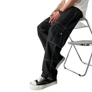 Dernier modèle de pantalon cargo personnalisé pour hommes avec poche latérale pantalon tactique de style de rue de coupe régulière pantalon délavé pour hommes à la mode - Product Image 4