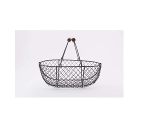 Elegant Design Factory Wholesales Customized Metal Iron Wire Black <b>Stackable</b> Kitchen Laundry Fruit <b>Basket</b> Metal - Product Image 2