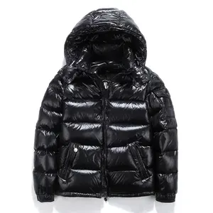 outdoor clothing Custom waterproof jacket for men winter Shinny Padded Bomber Warm Thick trapstar Puffer Men's Hooded Jackets