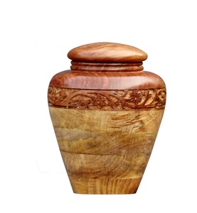 Wooden Cremation Urn <b>for</b> Human <b>Ashes</b> Male/Female, Hand-Carved Cremation Adult Funeral Urn <b>Box</b> Urn <b>for</b> Human <b>Ashes</b> (Medium) - Product Image 1