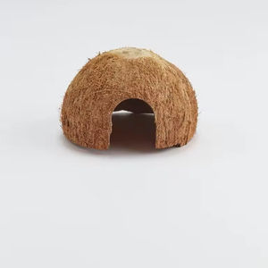 Cachette de demi-coquille de noix de coco pour petits animaux utilisés pour la vie et les habitats produits de terrarium écologiques et durables - Product Image 1