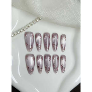 Mauve Serenade Press-On Nail: Elegante tonalità malva per nail art, decorazione per unghie facile da applicare - Product Image 3