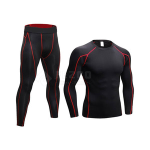 Venta caliente Trajes de compresión para hombres con mangas largas Precio al por mayor de alta calidad Patrón sólido para el invierno - Product Image 2