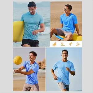 Conception personnalisée OEM T-shirts de fitness à séchage rapide pour hommes T-shirt de course à pied en polyester respirant avec logo propre T-shirt de vente en gros - Product Image 6