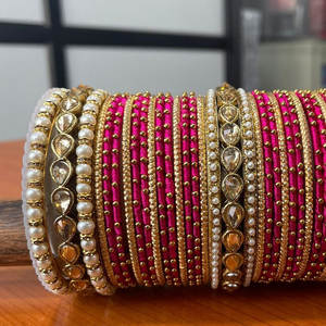 Unique Design Handcrafted Bridal Bangles Set for Girls Wholesale New Arrival Multicolor Bangles Sets for Bridal - Product Image 2