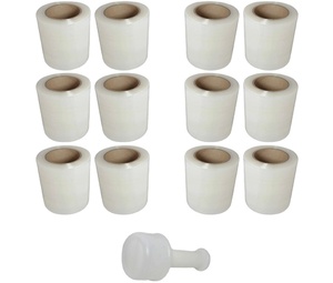 Factory Price Pallet Stretch Wrap Transparent PE Cast Stretch Film Shrink Wrap Strech Film with Ergonomic Handle Dispenser - Product Image 1