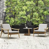 Table et chaises de jardin en teck pour fêtes en plein air, table à manger en bois pour restaurant, patio, style moderne, table en teck et chaise en corde