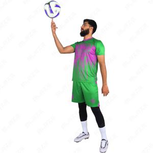 Maillots de costume de football haute performance couleur dégradée 100% ensembles de polyester logo personnalisé uniforme de football avec maillot de football - Product Image 5