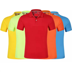 เสื้อโปโลผู้ชายผ้าแห้งเร็ว13สีผ้าโพลีเอสเตอร์ปักโลโก้100% - Product Image 1