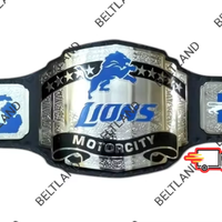 Cinturón de Campeonato de los Detroit Lions para Adultos, Nuevo, Hecho en Zinc de 2 mm y 4 mm
