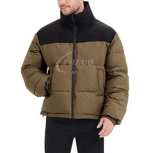Blouson matelassé pour homme à col montant zippé, chaud, respirant, coupe-vent, imperméable, long, pour l'hiver, très demandé - Product Image 2