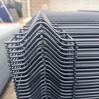 Zwart Gepoedercoat 3d Gebogen Hek Panelen 2500*1700Mm Privacy Scherm Veiligheidshek Voor Tuin Economisch Geprijsde Veiligheid