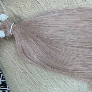 ผมต่อของมนุษย์มัดผมแบบถักเปียผมตรงย้อมสีผม - Product Image 1