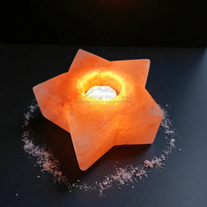 ที่ใส่เทียนเกลือหิมาลายันแกะสลักรูปหัวใจเป็นมิตรกับสิ่งแวดล้อมเชิงเทียนคริสตัลสีชมพูของฮวงจุ้ย - Product Image 4