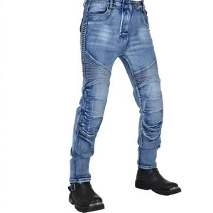 Pantalon en jean de style streetwear avec stretch, séchage rapide, respirant, couture durable, finition lavée élégante, personnalisable OEM - Product Image 2