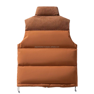 เสื้อกั๊กพัฟเฟอร์ผู้ชายแบบกลับด้านได้ ป้องกันลม ไม่มีแขน เสื้อคลุมฤดูหนาว ระบายอากาศได้ดี ซิป OEM สั่งทำได้จำนวนมาก - Product Image 3