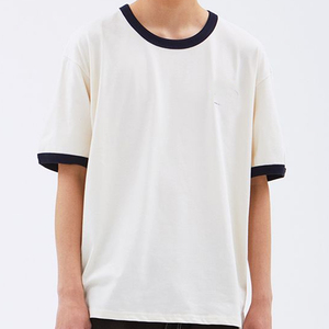 Camisetas de algodón de gran tamaño para hombre, camisetas holgadas de Ringer regulares, camisetas de gran tamaño, camisetas informales de manga corta Unisex - Product Image 5