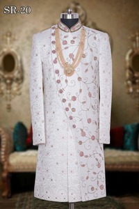 Costume Sherwani de styliste pour homme, broderie lourde, saison de mariage, Sherwani - Product Image 6