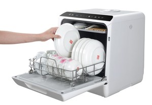 <span class=keywords><strong>Lave</strong></span>-<span class=keywords><strong>vaisselle</strong></span> électrique compact de comptoir <span class=keywords><strong>pour</strong></span> cuisine, capacité 3 services, construction en plastique, usage hôtelier, sans raccordement à l'eau - Product Image 3