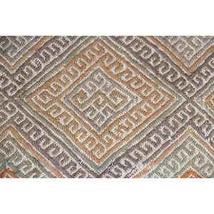 Alfombra Turca de 1.3x2.6 pies, Alfombra Kilim, Alfombra Oriental Marrón de Lana - Product Image 5