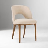 Chaise de salle à manger en bois massif de style nordique avec rembourrage, style moderne, modèle Olla 1811DC25-08 pour la maison, l'hôtel, le bureau