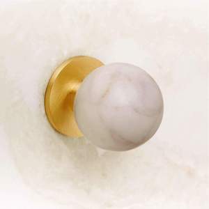 Pomo de Puerta de Piedra Pulida de Mármol de Carrara, Color y Tamaño Personalizados, Alta Calidad, Hecho en India - Product Image 3