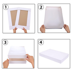 Cajas de regalo blancas con tapas Cajas de Bata de camisa elegantes para vacaciones Día DE LA MADRE Día del Padre Cumpleaños y uso de velas - Product Image 4