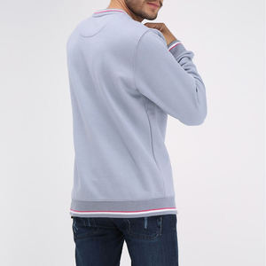 Sweat-shirt thermique pour homme en coton épais à col ras du cou et épaules tombantes, avec logo personnalisé, motif uni, en tissu polaire, couleurs variées - Product Image 6