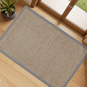Dariana Polyester Eco-Friendly <b>Waterproof</b> Non-Slip Rubber Backed Thin (0.2-0.4 In.) Solid Color Machine Washable Door <b>Mat</b> - Product Image 1