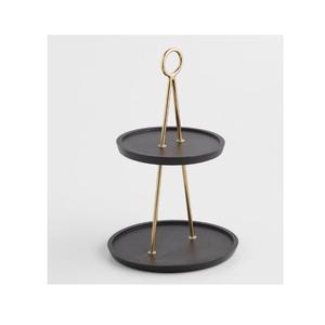 Support à gâteau en métal avec bord texturé pour la présentation de desserts d'anniversaire, réception de mariage, fête, centre de table et vitrine - Product Image 5