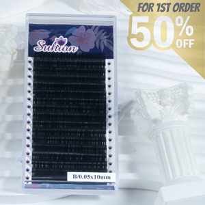 50% de réduction en gros 0.03 0.05 0.07 0.10 plateau d'extensions de cils en cachemire de marque privée noir foncé mat plateau de cils à volume individuel - Product Image 4