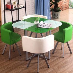 Meubles de salle à manger carrés modernes à bas prix et peu encombrants ensemble de 4 chaises table à manger en verre rouge et noir des Philippines de Malaisie - Product Image 3