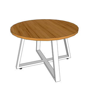 Minimalist Bamboo Round <b>Sofa</b> <b>Table</b> 60cm with Iron Legs - Product Image 5