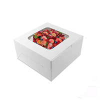 Boîtes à gâteaux de mariage personnalisables, grandes, pliables, biodégradables, avec fenêtre, emballage en carton écologique, impression à chaud