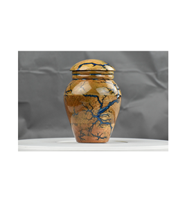 โกศเผาศพที่ทําด้วยมือสําหรับเถ้ามนุษย์อุปกรณ์จัดงานศพ โกศเผาศพโลหะในราคาขายส่งผลิตในอินเดีย - Product Image 1