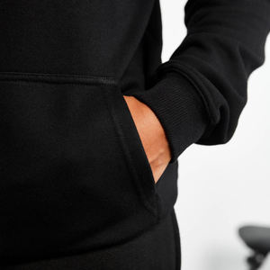 Low MOQ Factory Direct <b>Plain</b> <b>Hoodies</b> Design Drop Shoulder Pullover Fleece Boxy Fit Blank Cotton Fleece Men's <b>Hoodie</b> - Product Image 4