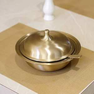 Bol en laiton pour servir en gros, bol à salade et à fruits pour la décoration de la maison, disponible en taille personnalisée, en aluminium et en acier - Product Image 4