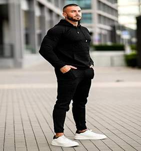 Conjunto Deportivo de Invierno Unisex de Forro Polar Transpirable, Impresión Digital Personalizada, Material de Spandex/Poliéster, Peso de Tela Personalizable, Sudadera con Capucha - Product Image 1