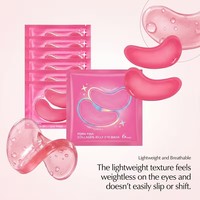 Masque Gelée pour les Yeux au Collagène Rose PDRN : Hydrate, Raffermit la Peau et Lisse les Ridules