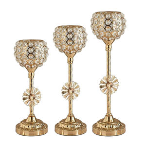 Best Quality Gold <b>Votive</b> Holder Large Size Crystal Beaded <b>Candle</b> Stand Ideal for Resorts Decoration Elegant <b>Votive</b> Stand - Product Image 3