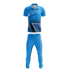 Breathable Lightweight Customized Logo & Design Sublimated Digital Print <b>Cricket</b> Uniform Set with Jersey <b>Trousers</b> and Caps - Product Image 2