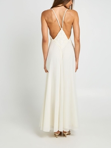 Custom Manufacturer Chiffon Applique Detail <strong>Floaty</strong> Maxi <strong>Dress</strong> 50pcs MOQ Supplier - Product Image 3