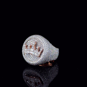 Ensemble de chaîne cubaine et bague en argent 925 avec moissanite, personnalisable avec nom, pavé glacé, bijoux de luxe personnalisés, cadeau pour homme - Product Image 6
