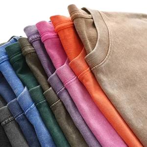 Vente en gros de t-shirts lavés à l'acide pour femmes, respirants, séchage rapide, fabriqués sur mesure, nouveau design de t-shirts en coton élégants, OEM avec des couleurs personnalisées - Product Image 4