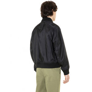 Chaqueta Bomber Negra para Hombre, Talla XL, de Alta Calidad, Personalizada con Impresión Frontal, Servicio OEM, Impermeable, Transpirable y Ligera - Product Image 3